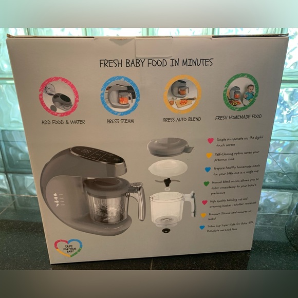 NWT Evlas Baby Food Maker - Grey - Picture 2 of 7